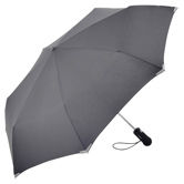 Safebrella� LED AOC Mini Taschenschirm, grau - Werbeartikel