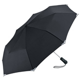 Safebrella� LED Automatik Mini Taschenschirm, schwarz - Werbeartikel