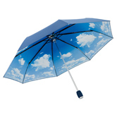 Mini Windfighter� Alu Oversize Taschenschirm, wolkendesign - Werbeartikel