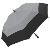 Windfighter� Vent Fiberglas G�steschirm, grau-schwarz - Werbeartikel