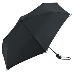 Safebrella� Mini Taschenschirm, schwarz - Werbeartikel