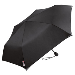 Safebrella� LED Mini Taschenschirm, schwarz - Werbeartikel