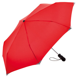 Safebrella� LED AOC Mini Taschenschirm, rot - Werbeartikel