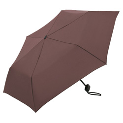 SlimLite� Flat Mini Taschenschirm, braun - Werbeartikel