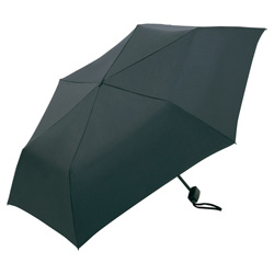 SlimLite� Flat Mini Taschenschirm, schwarz - Werbeartikel