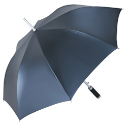 Windmatic� Alu Stockschirm, graumetallic-schwarz - Werbeartikel